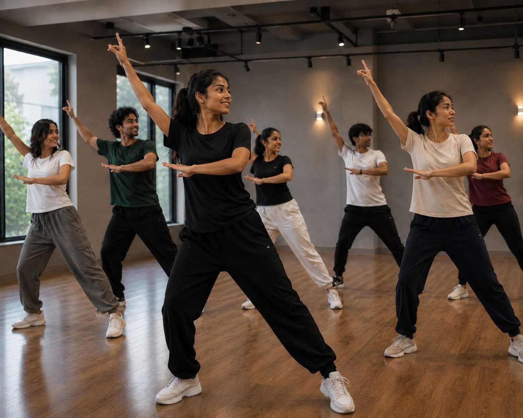 Young people participating in a dance workshop